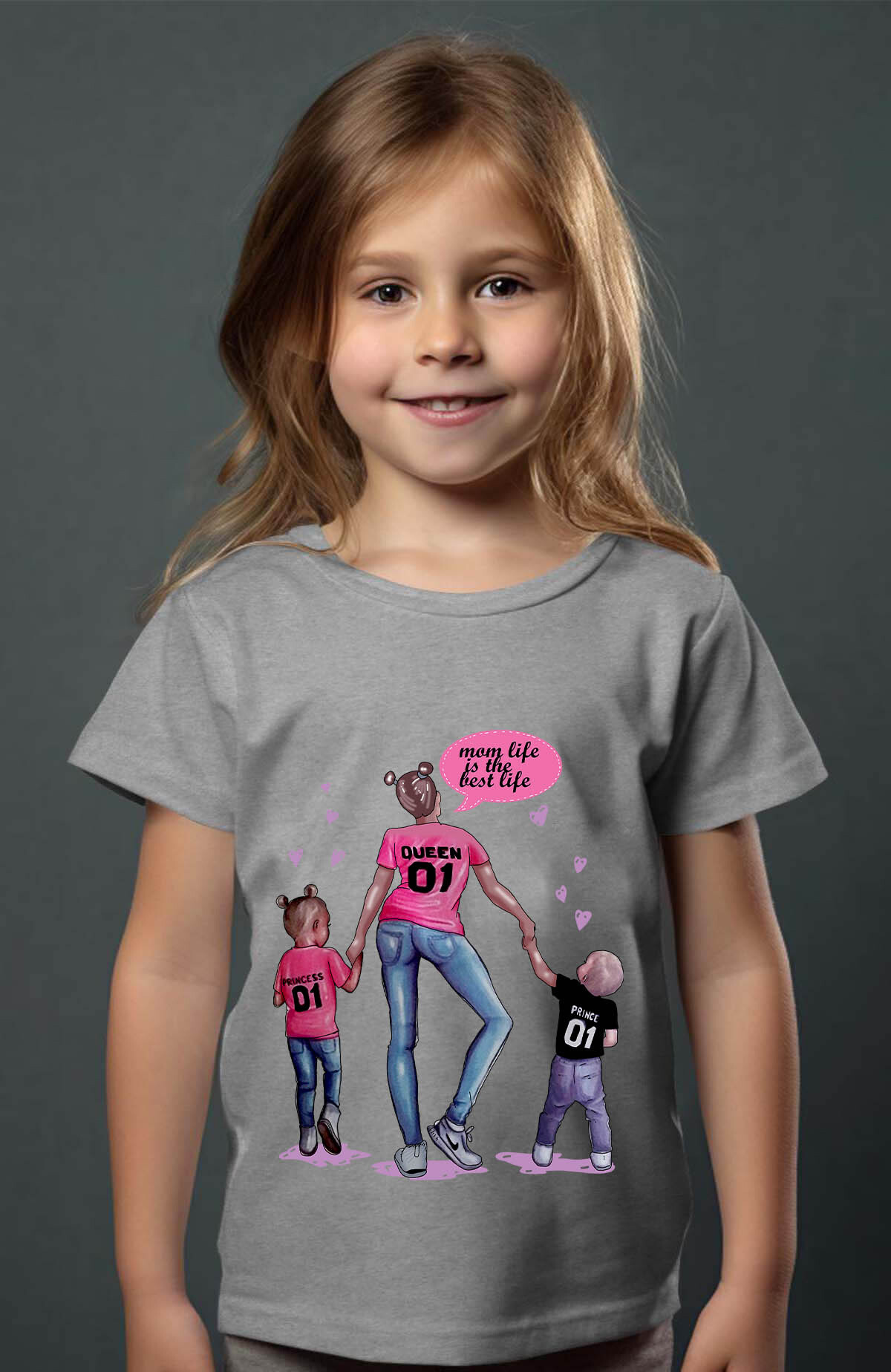 Großhändler I.A.L.D FRANCE - Mutter Leben - Mädchen T -Shirt