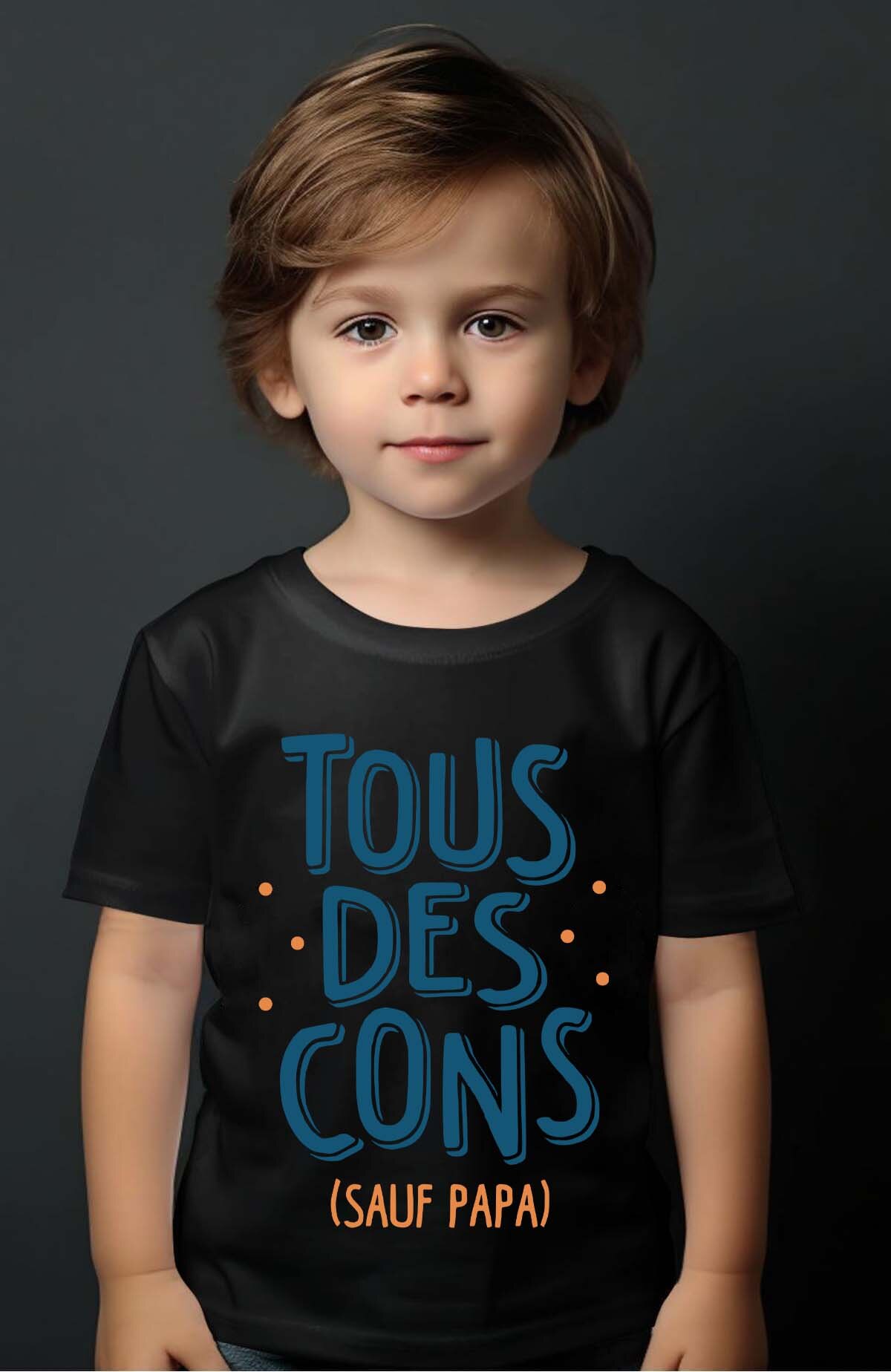 Grossiste I.A.L.D FRANCE - Tous Cons sauf Papa - T-shirt Garçon