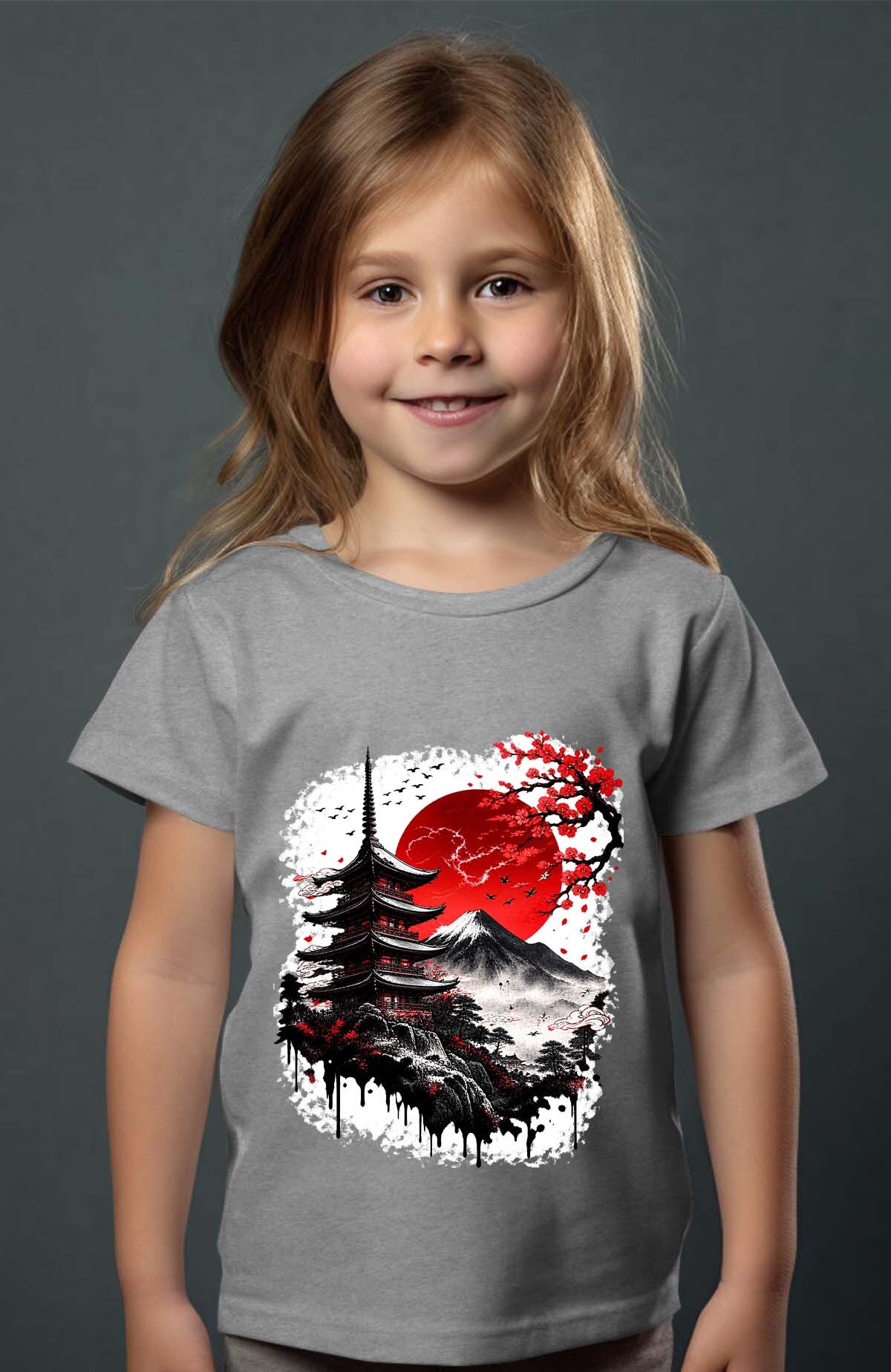 Grossiste I.A.L.D FRANCE - Red Sun sakura - T-shirt Fille