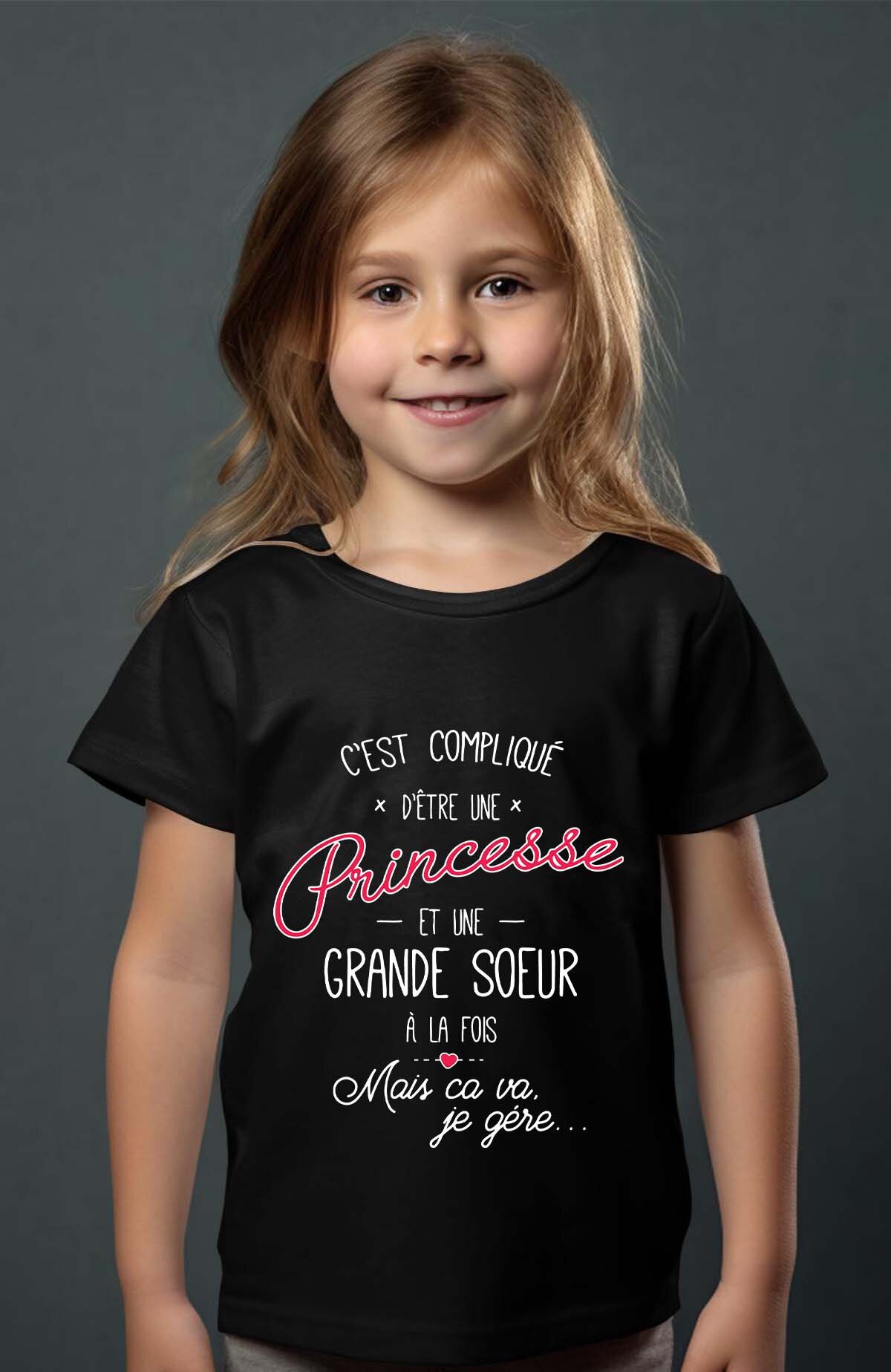 Grossiste I.A.L.D FRANCE - Compliqué princesse & Grande soeur - T-shirt Fille