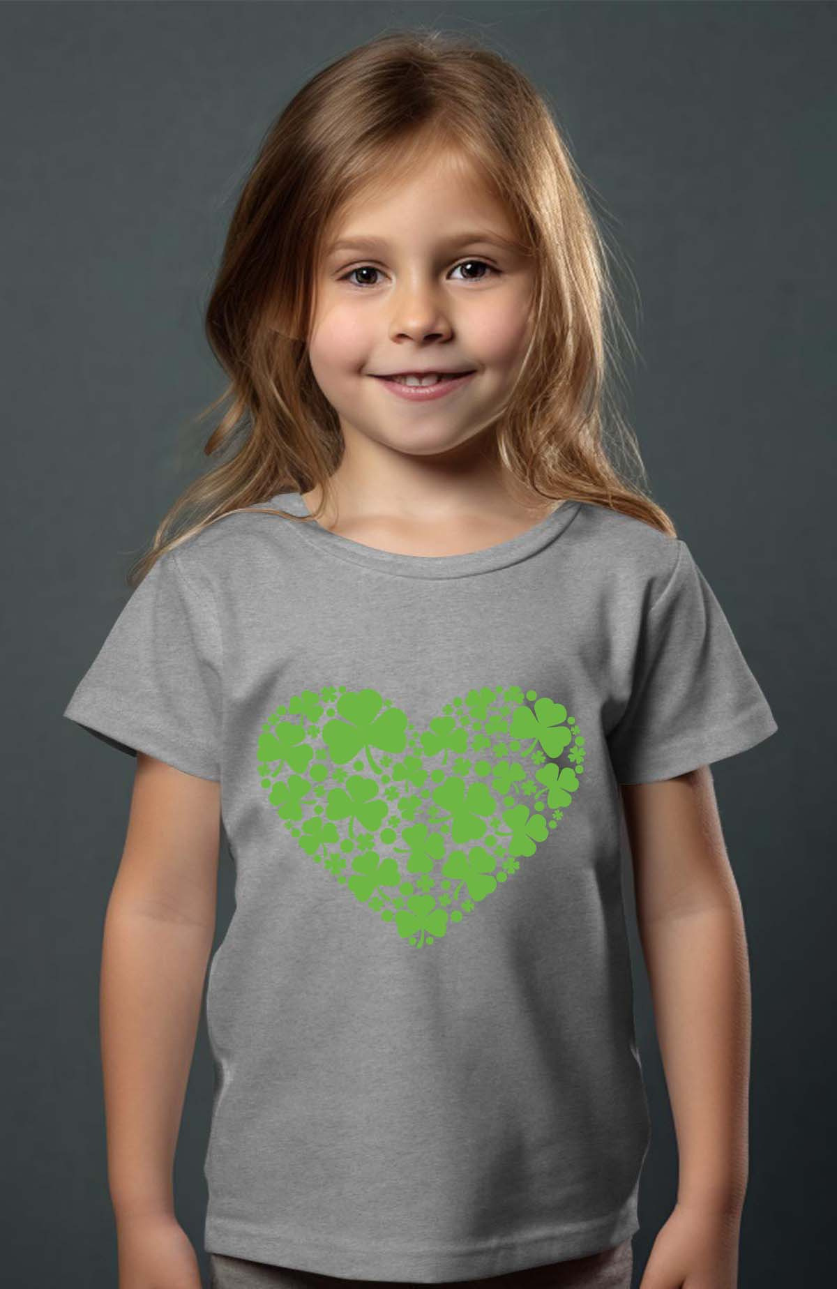 Mayorista I.A.L.D FRANCE - Irish Heart Green - Girl T -Shirt