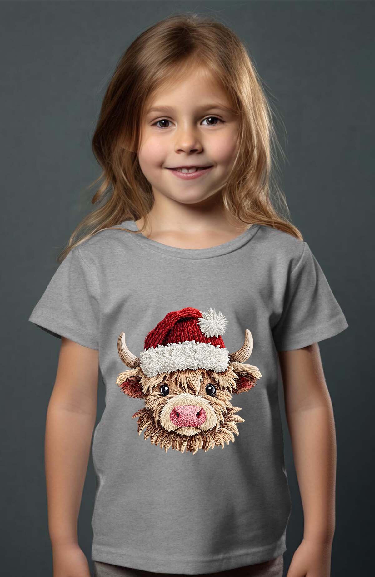 Großhändler I.A.L.D FRANCE - Häkel-Santa-Kuh - Mädchen T-Shirt