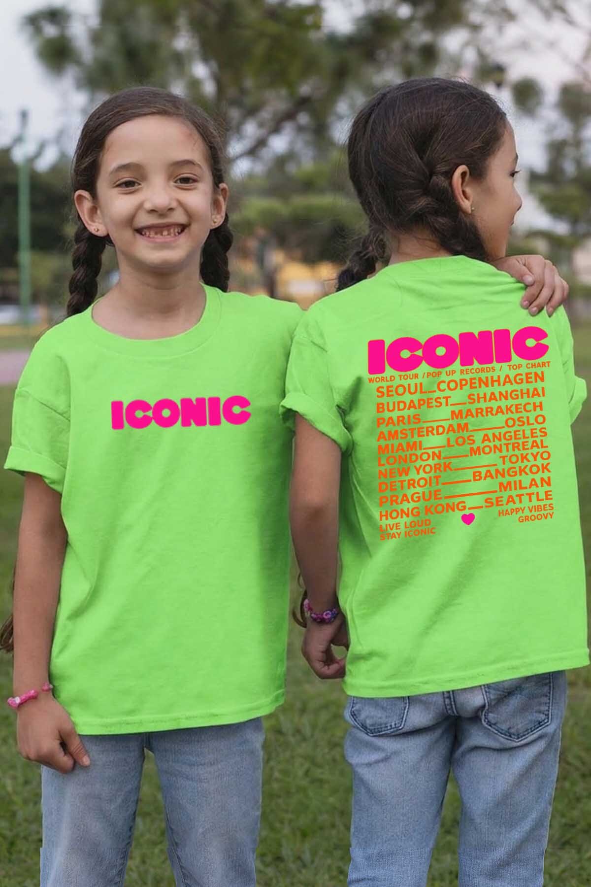 Grossiste I.A.L.D FRANCE - Iconic Fluo Orange - T-shirt Fille