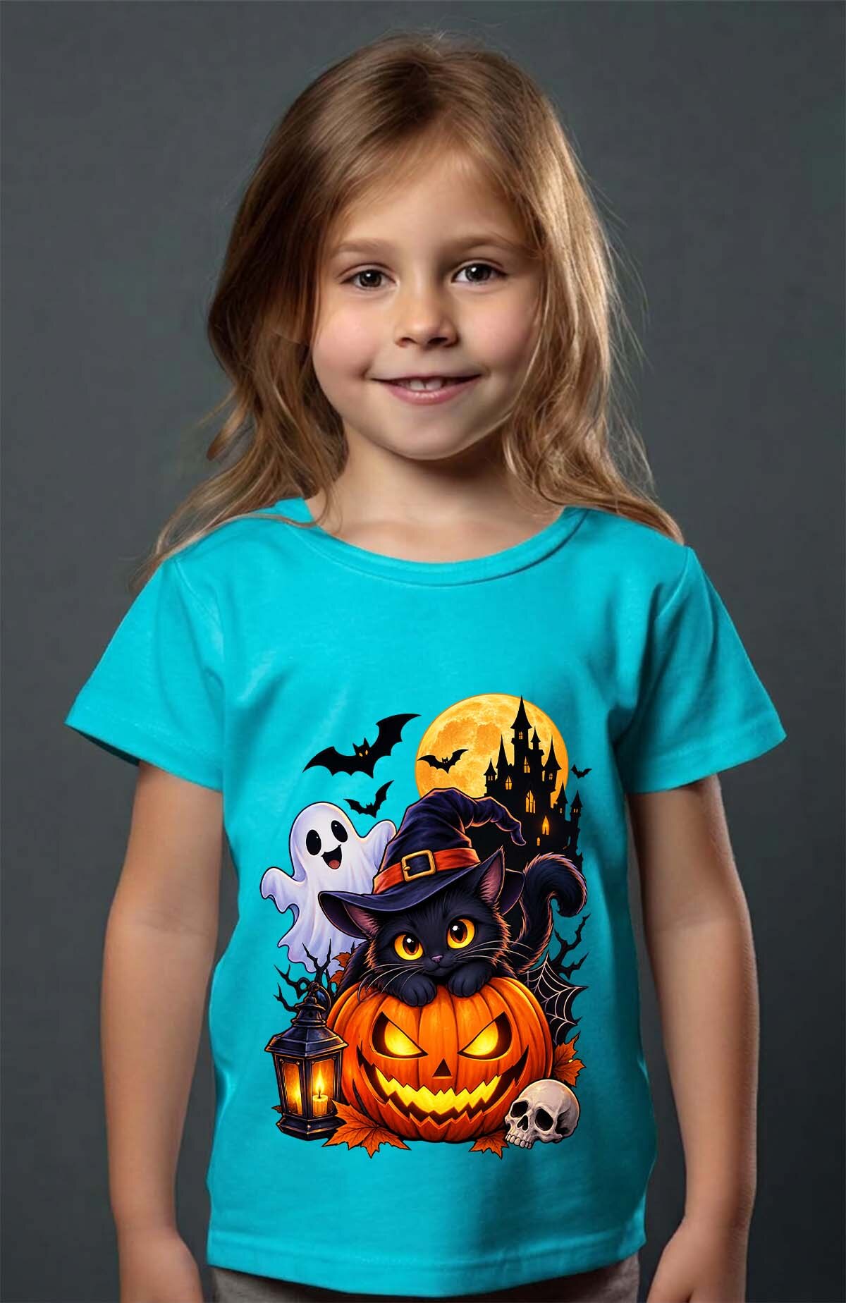 Grossiste I.A.L.D FRANCE - Spoky cat halloween - T-shirt Fille
