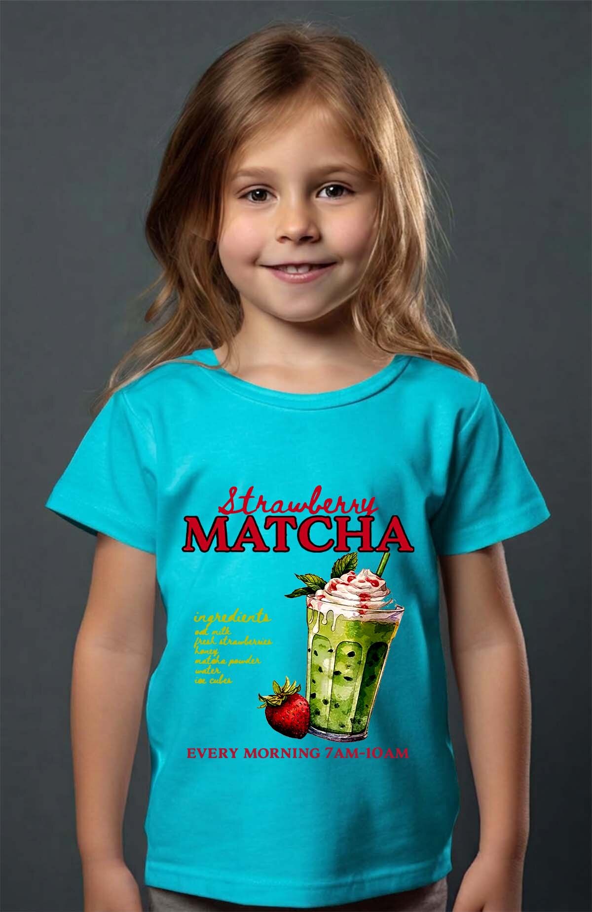 Grossiste I.A.L.D FRANCE - Strowberry matcha mornng - T-shirt Fille