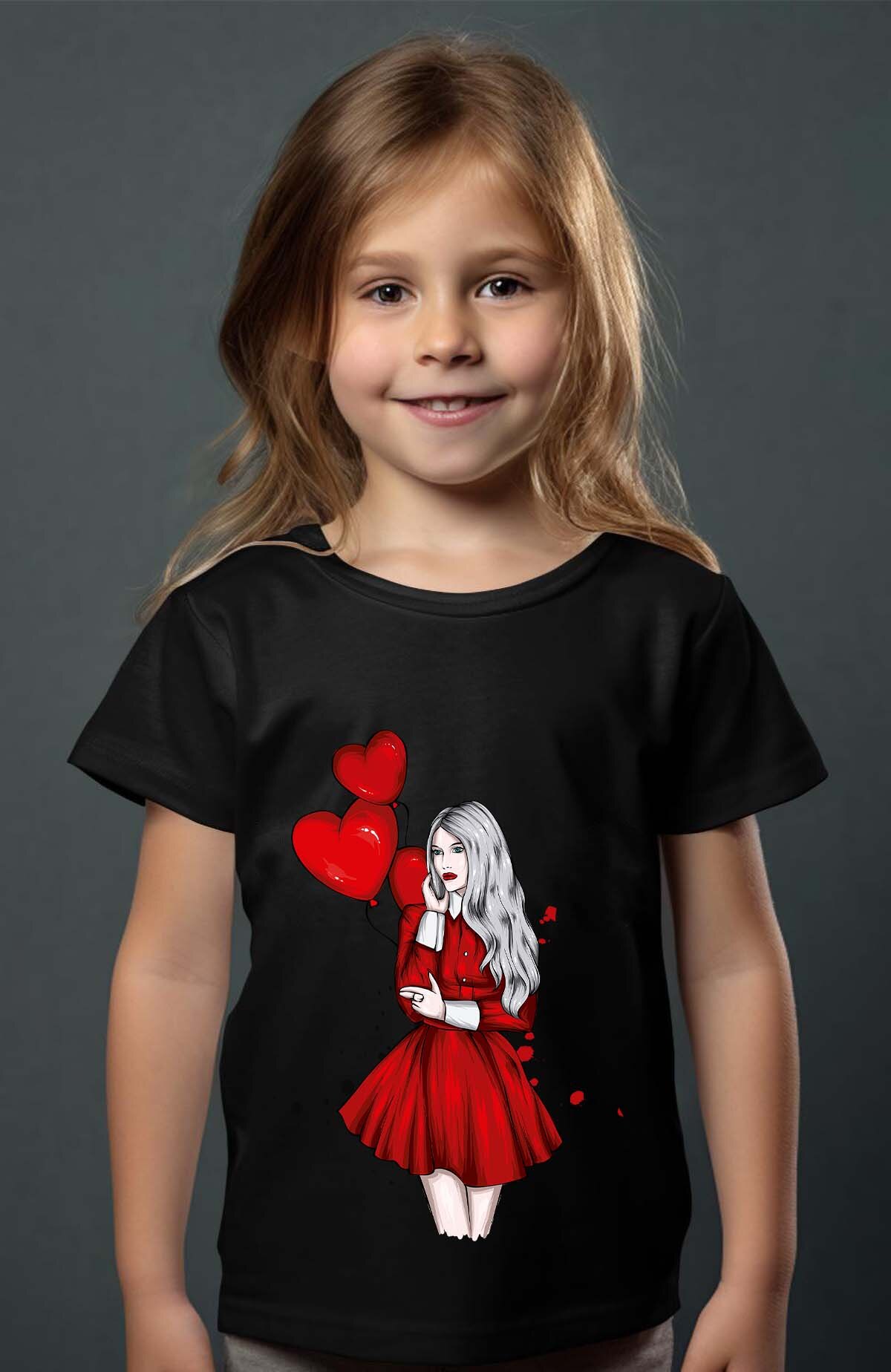 Großhändler I.A.L.D FRANCE - Rotes Kleid - Mädchen T-Shirt