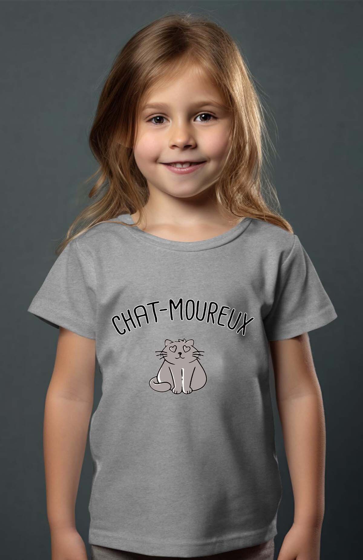 Großhändler I.A.L.D FRANCE - Katzenverliebt - Mädchen T-Shirt
