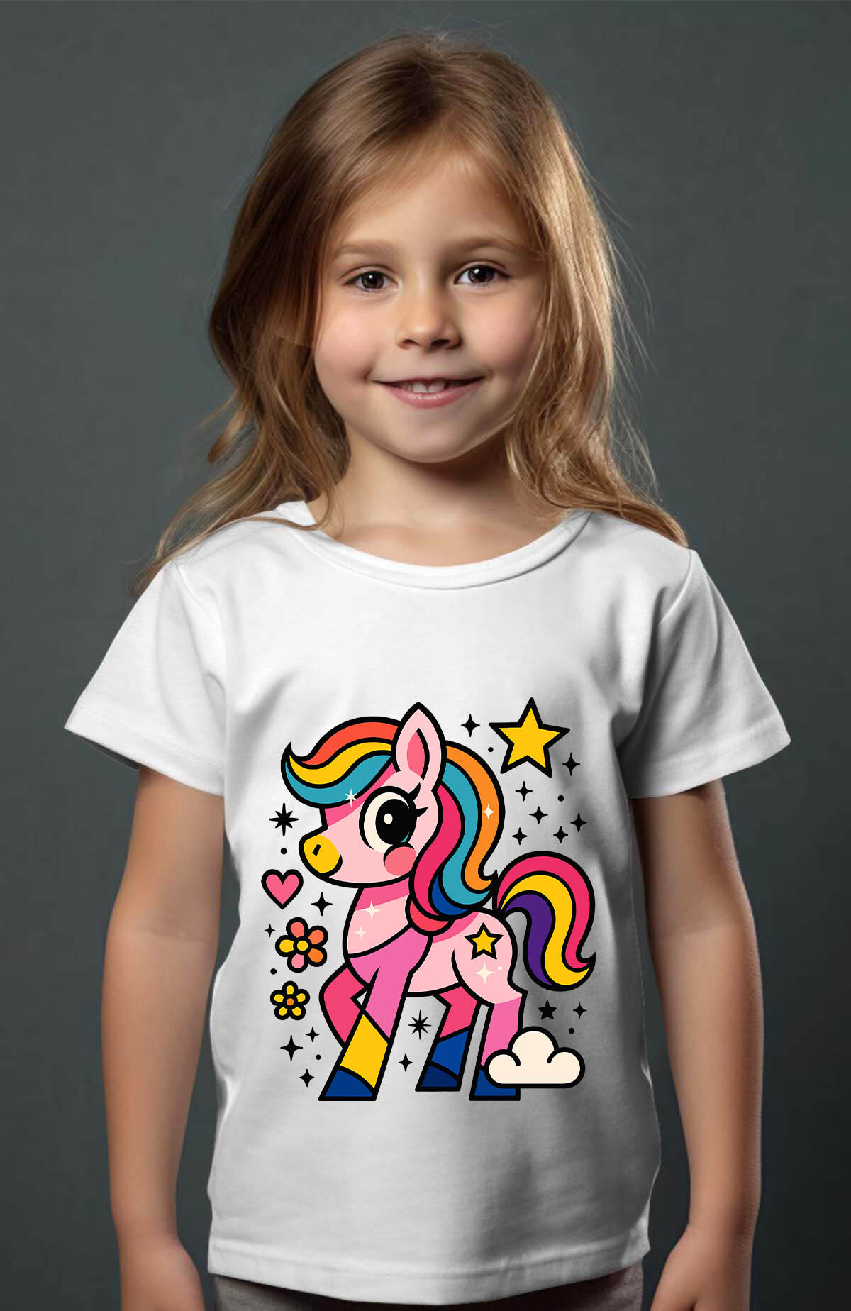 Grossiste I.A.L.D FRANCE - ArcPoneyCiel - T-shirt Fille