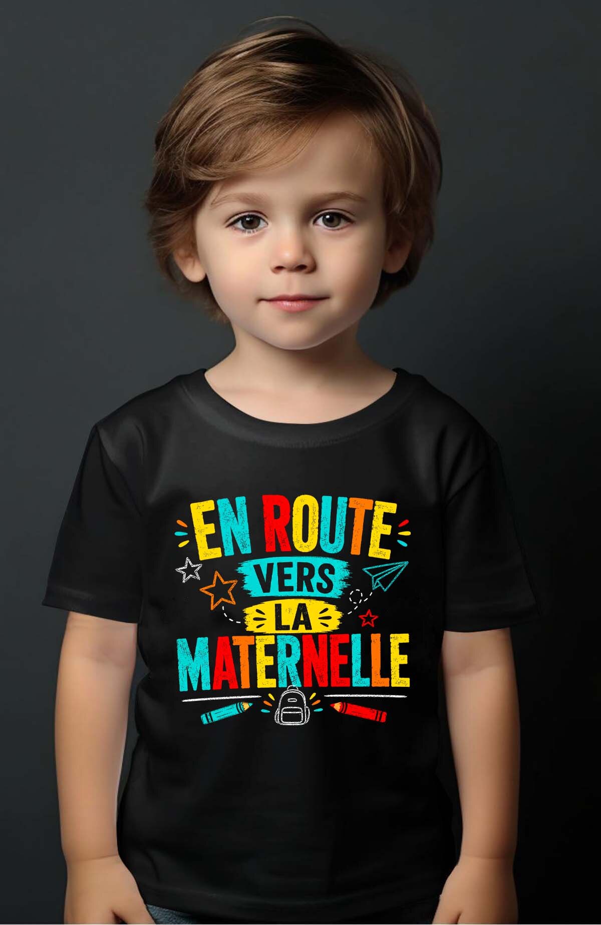 Grossiste I.A.L.D FRANCE - Route maternelle - T-shirt Garçon