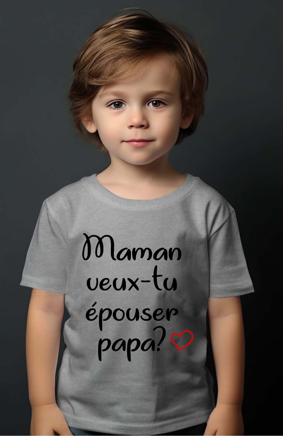 Grossiste I.A.L.D FRANCE - Maman épouser Papa - T-shirt Garçon