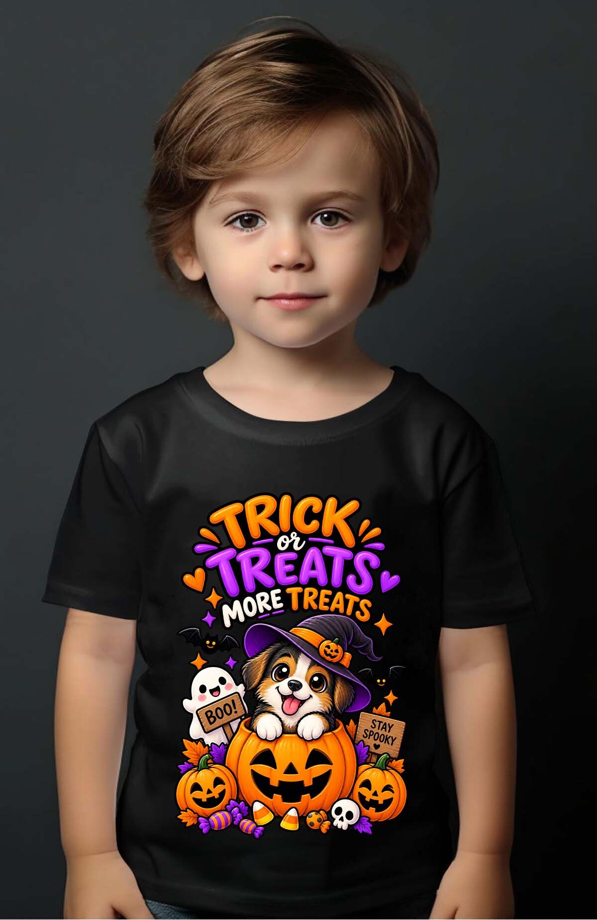 Mayorista I.A.L.D FRANCE - Trick dog halloween - Camiseta Niño