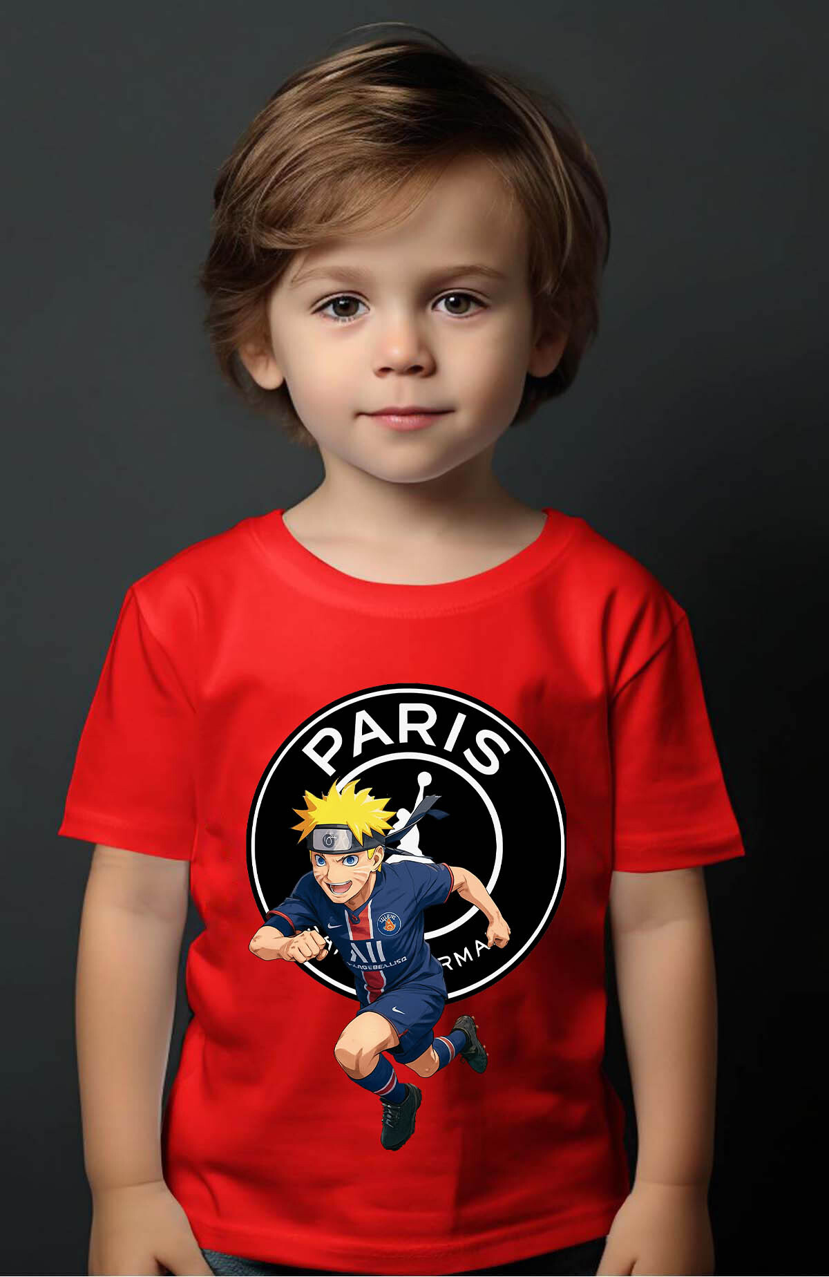 Großhändler I.A.L.D FRANCE - Naruto PSG - Boy T -Shirt