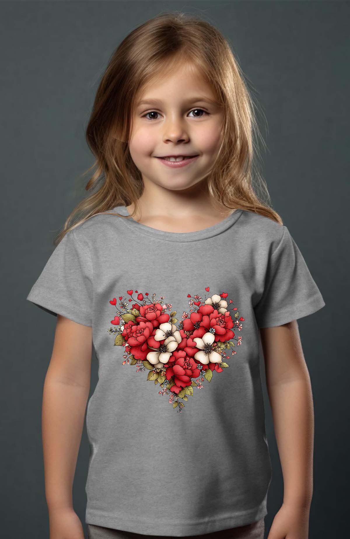 Großhändler I.A.L.D FRANCE - Herzblume - Mädchen T-Shirt