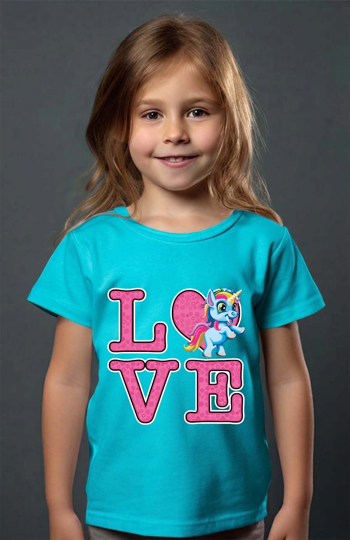 Wholesaler I.A.L.D FRANCE - Love unicorne - Tee Girl
