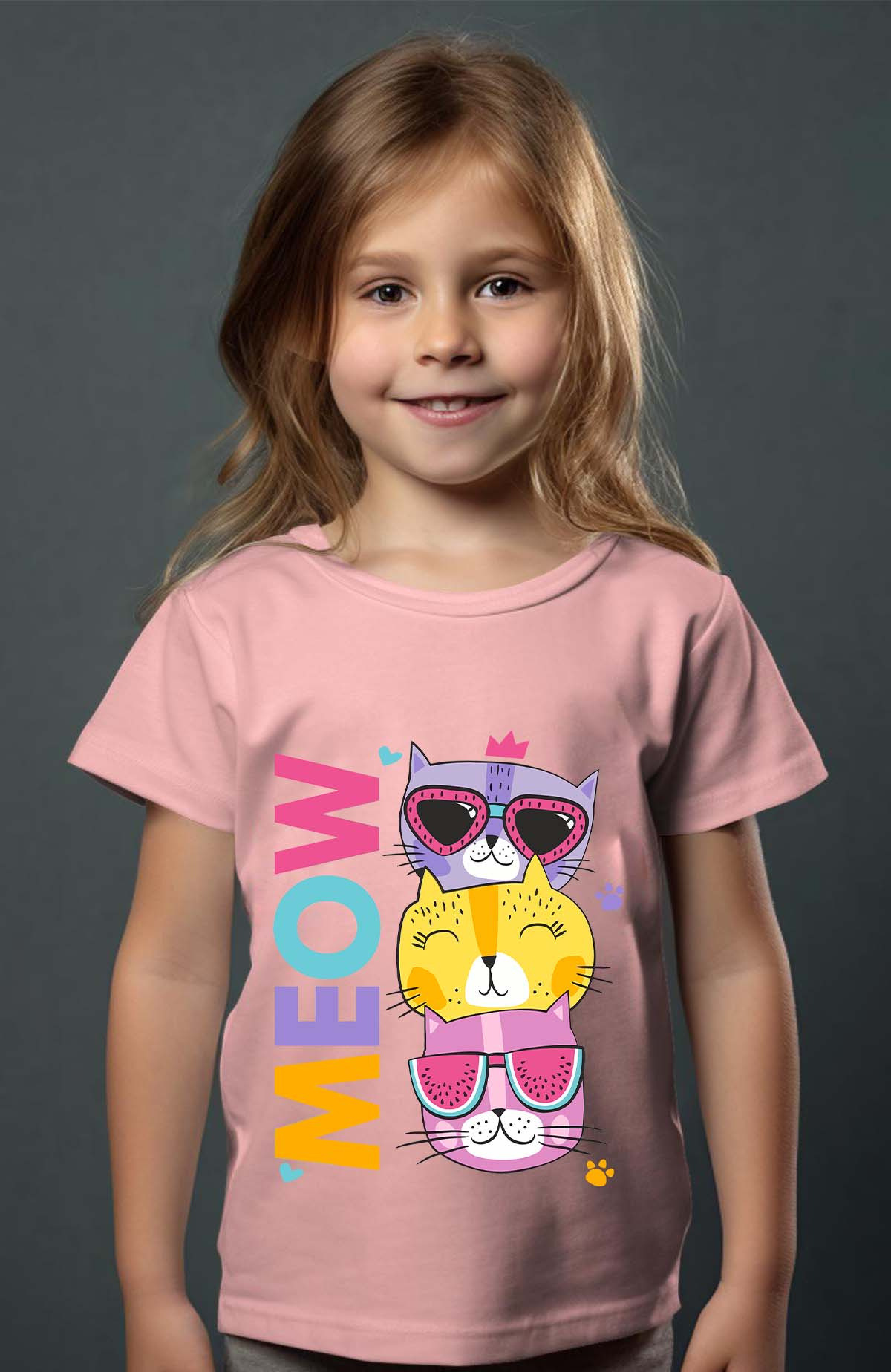 Grossiste I.A.L.D FRANCE - Cat Marrant - T-shirt Fille