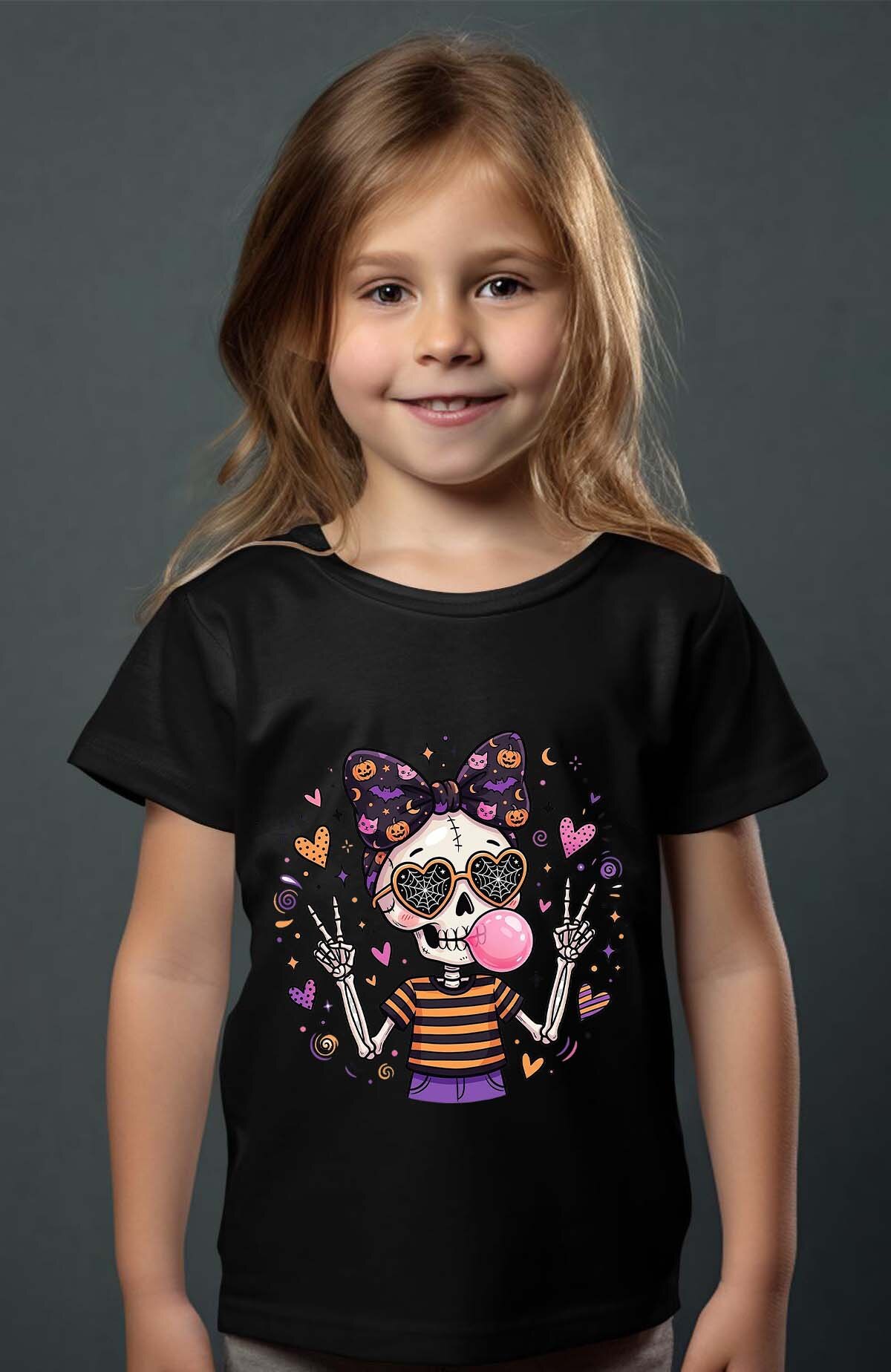 Grossiste I.A.L.D FRANCE - Chwing skull halloween - T-shirt Fille