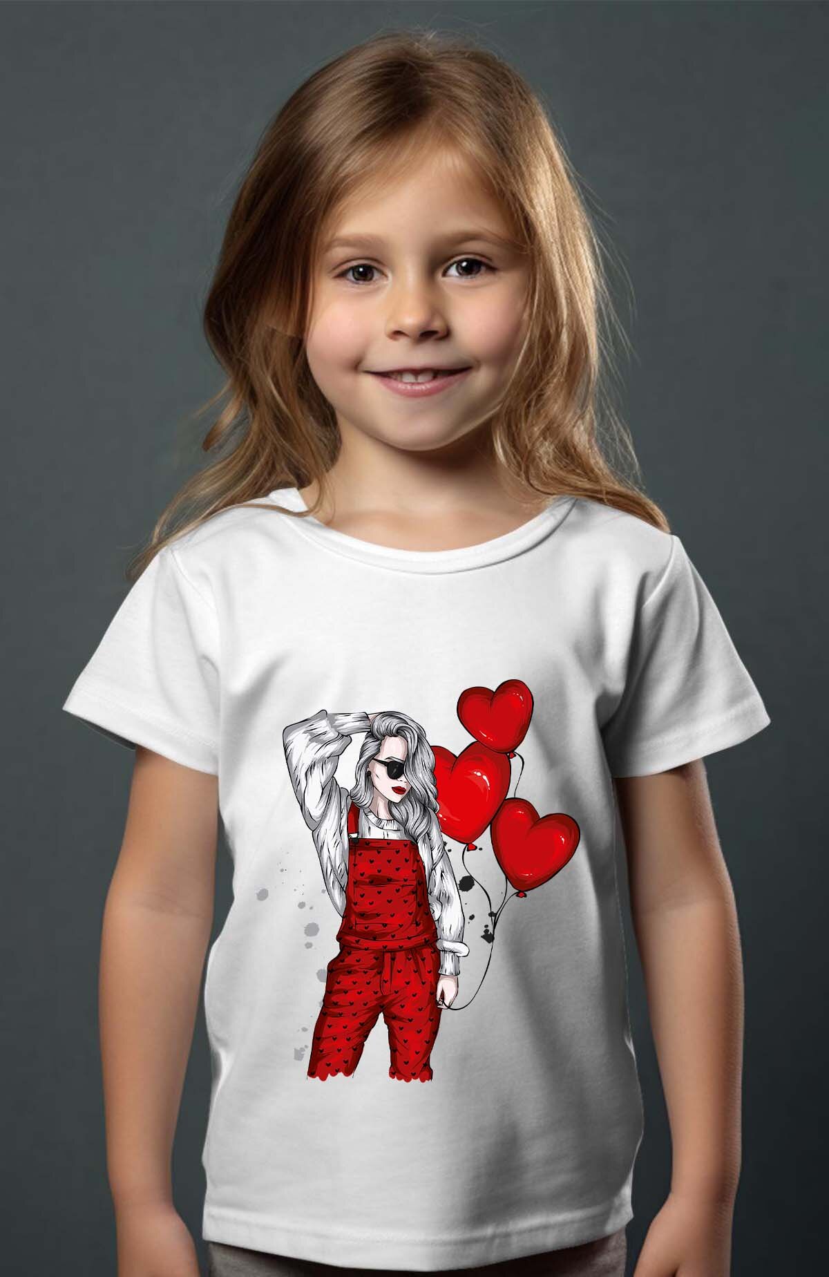 Großhändler I.A.L.D FRANCE - Rote Latzhose - Mädchen T-Shirt
