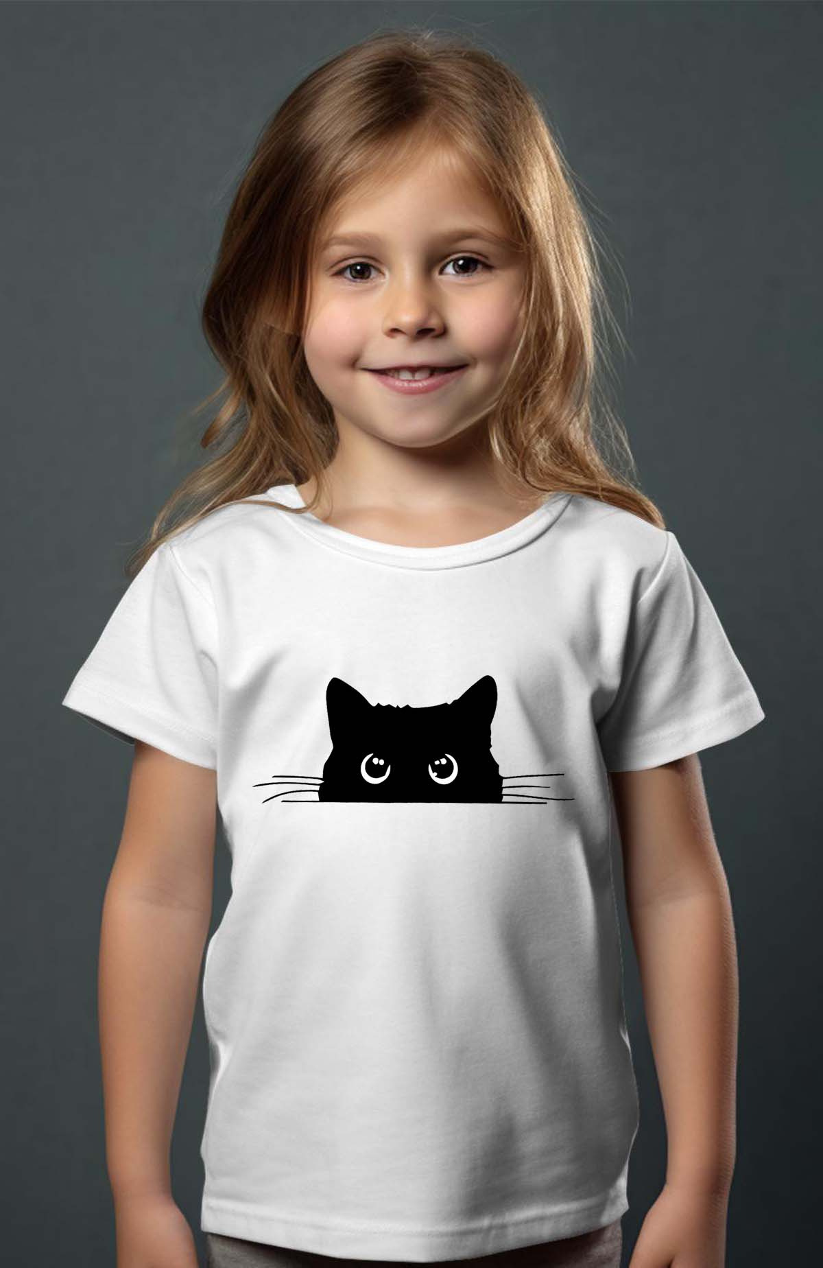 Grossiste I.A.L.D FRANCE - Chat caché - T-shirt Fille