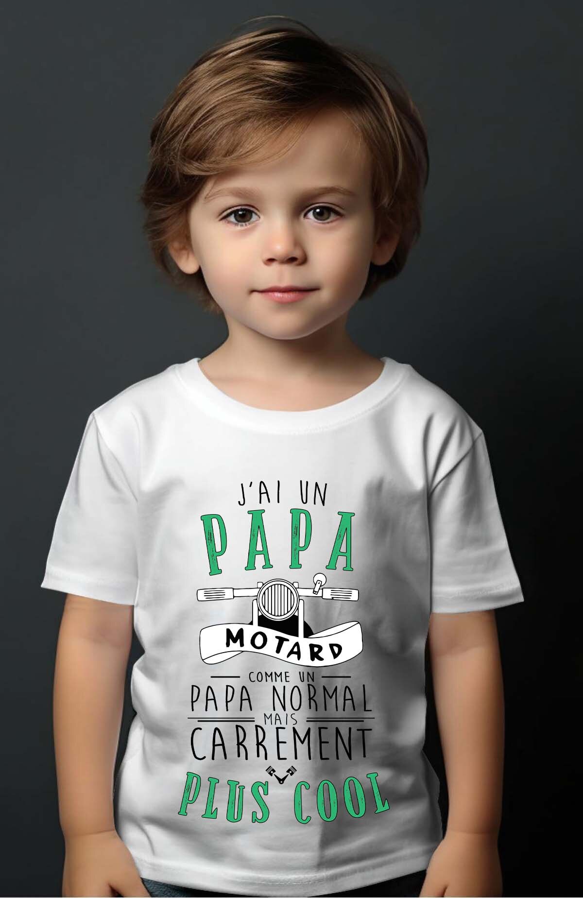 Grossiste I.A.L.D FRANCE - G papa motard  + cool - T-shirt Garçon