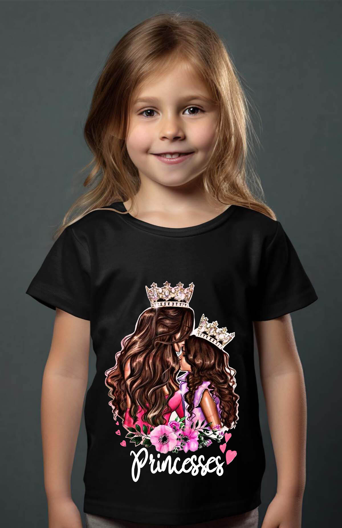Großhändler I.A.L.D FRANCE - Prinzessin Duo White - Mädchen T -Shirt