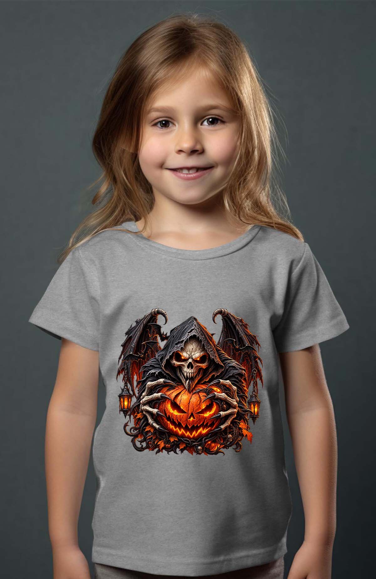 Grossiste I.A.L.D FRANCE - Skull fire halloween - T-shirt Fille