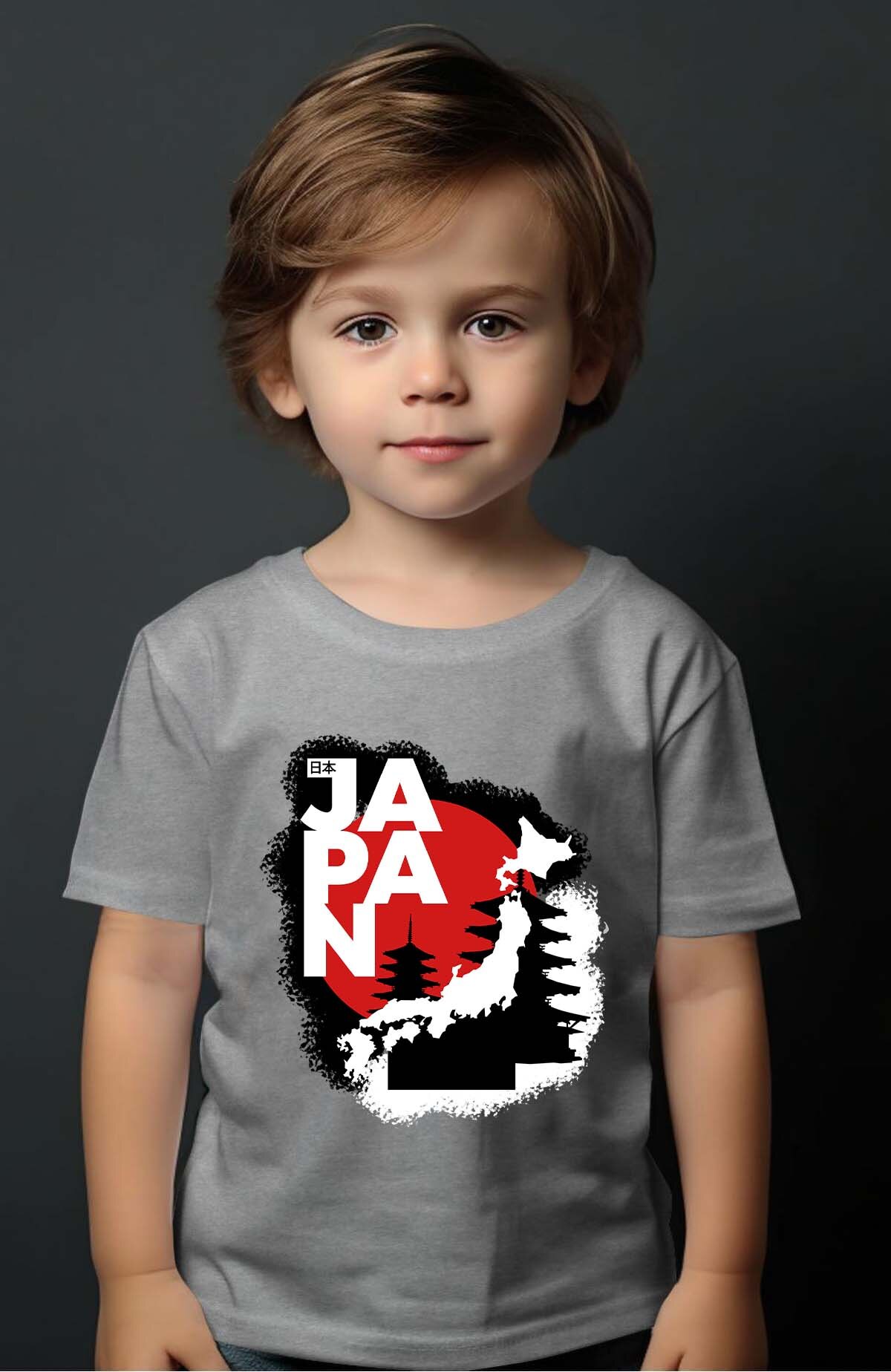 Wholesaler I.A.L.D FRANCE - Red and White Modern Illustrative Japan T-Shirt - Tee Boy