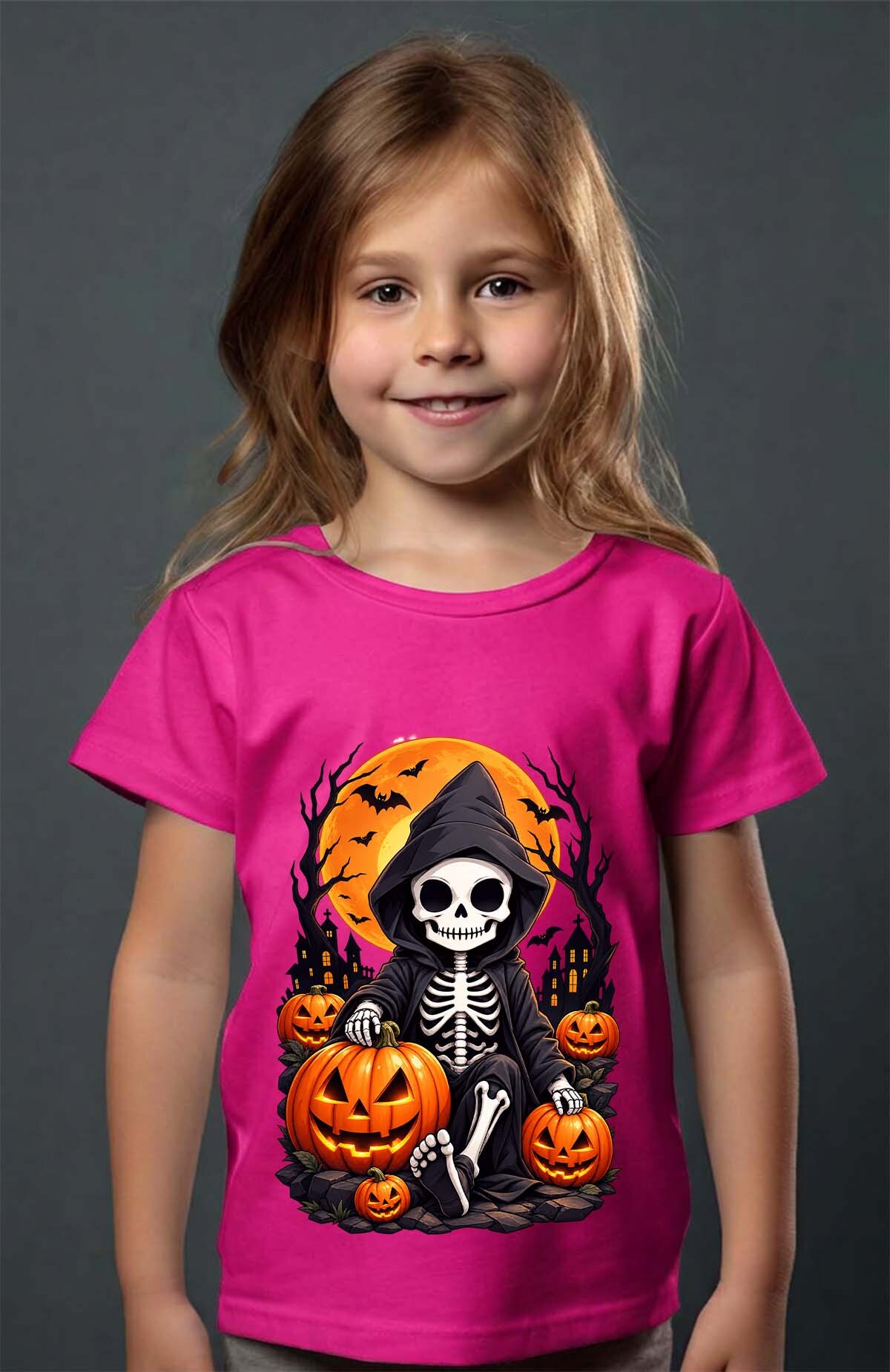 Grossiste I.A.L.D FRANCE - Skull grave haloween - T-shirt Fille