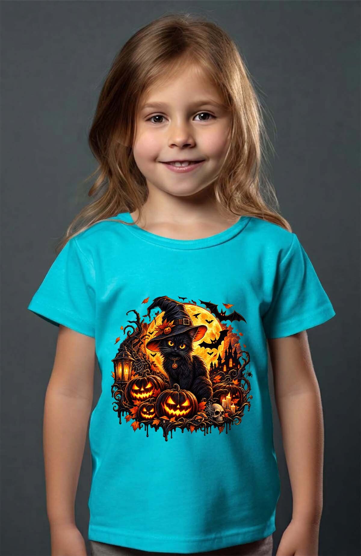 Grossiste I.A.L.D FRANCE - Witch cat halloween - T-shirt Fille