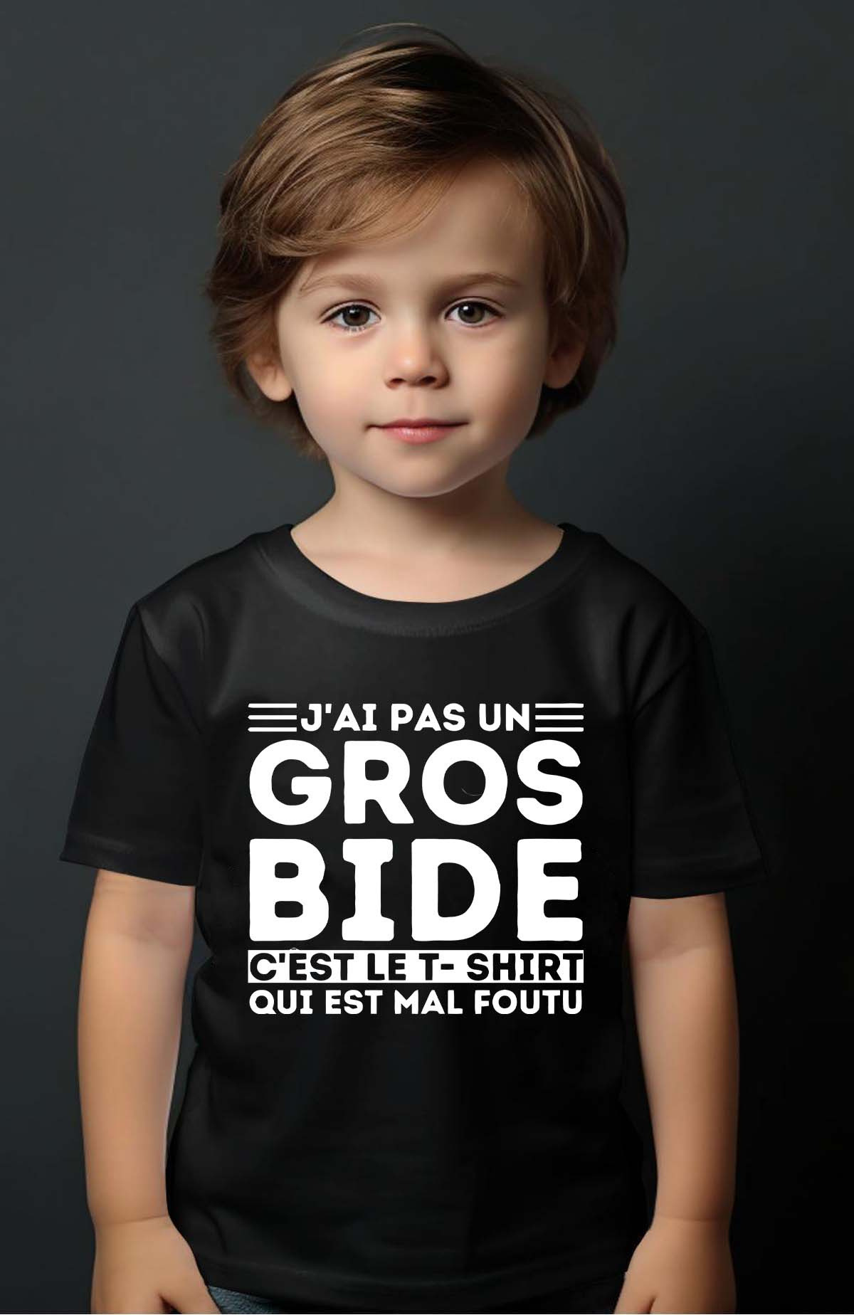 Grossiste I.A.L.D FRANCE - Gros bide BLANC - T-shirt Garçon