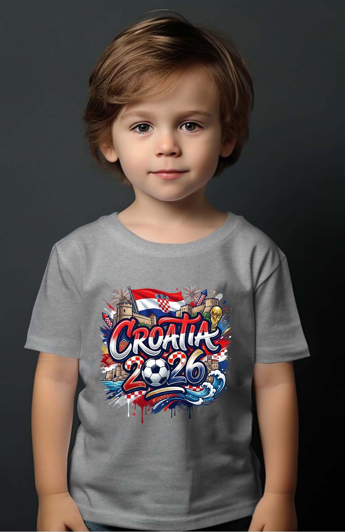 Grossiste I.A.L.D FRANCE - Cdm26 Croatia - T-shirt Garçon
