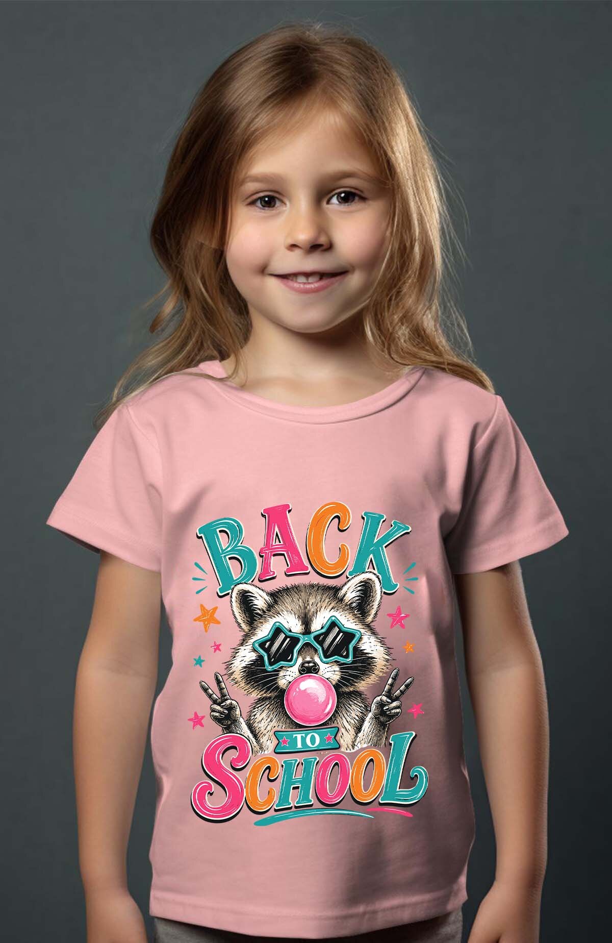 Grossiste I.A.L.D FRANCE - BACK to school racoon - T-shirt Fille
