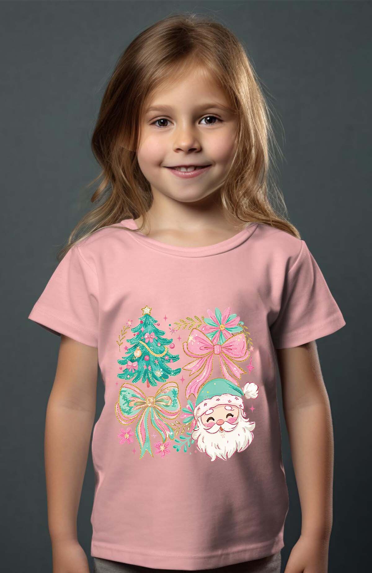 Großhändler I.A.L.D FRANCE - Floral preppy Weihnachten - Mädchen T-Shirt