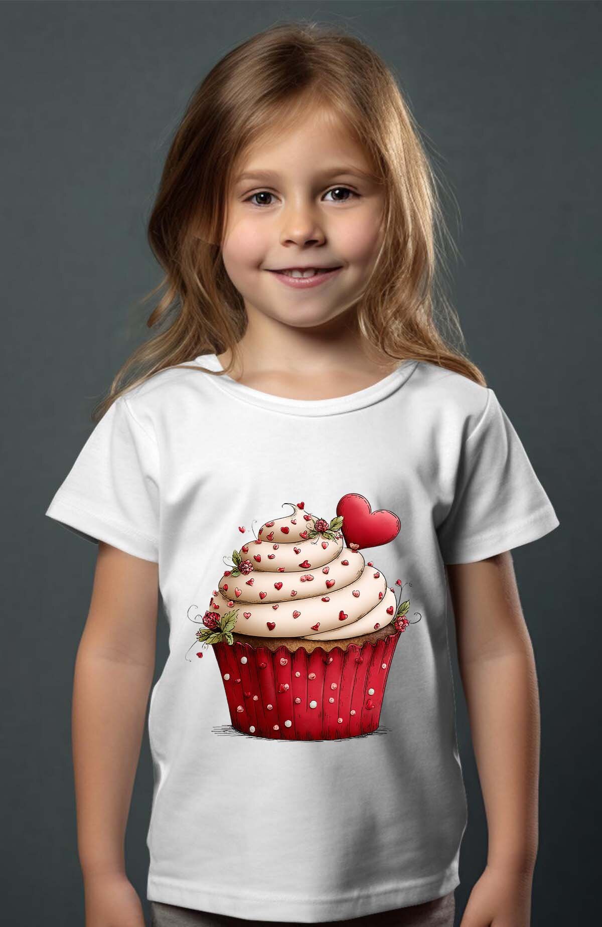 Großhändler I.A.L.D FRANCE - Cupcake Herz - Mädchen T-Shirt
