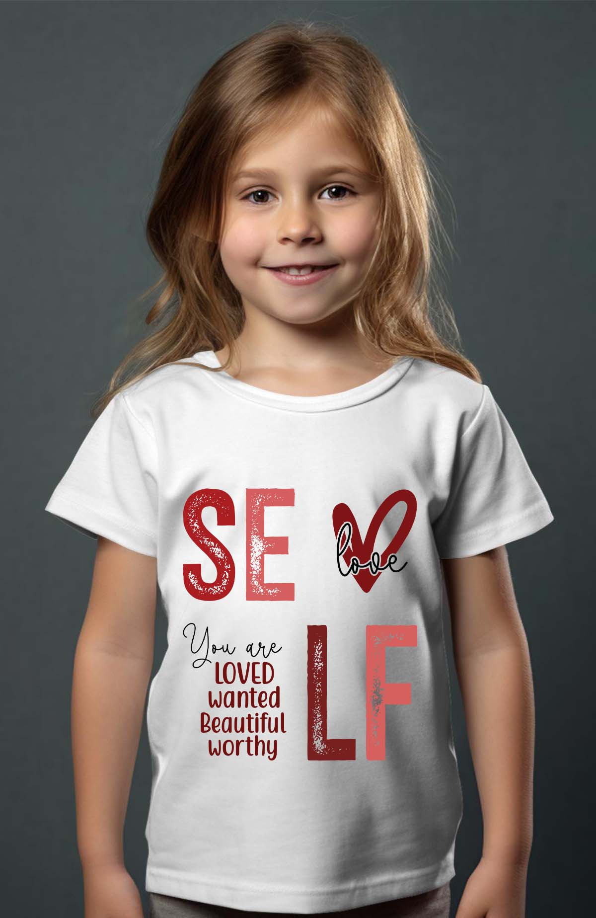 Grossiste I.A.L.D FRANCE - SELF Valentine LOVE - T-shirt Fille