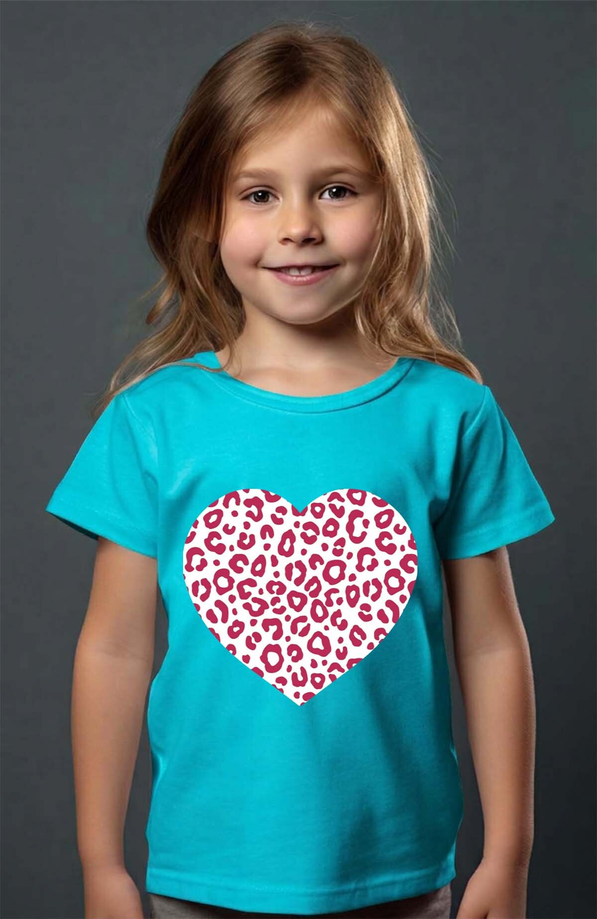 Grossiste I.A.L.D FRANCE - Leopard heart - T-shirt Fille