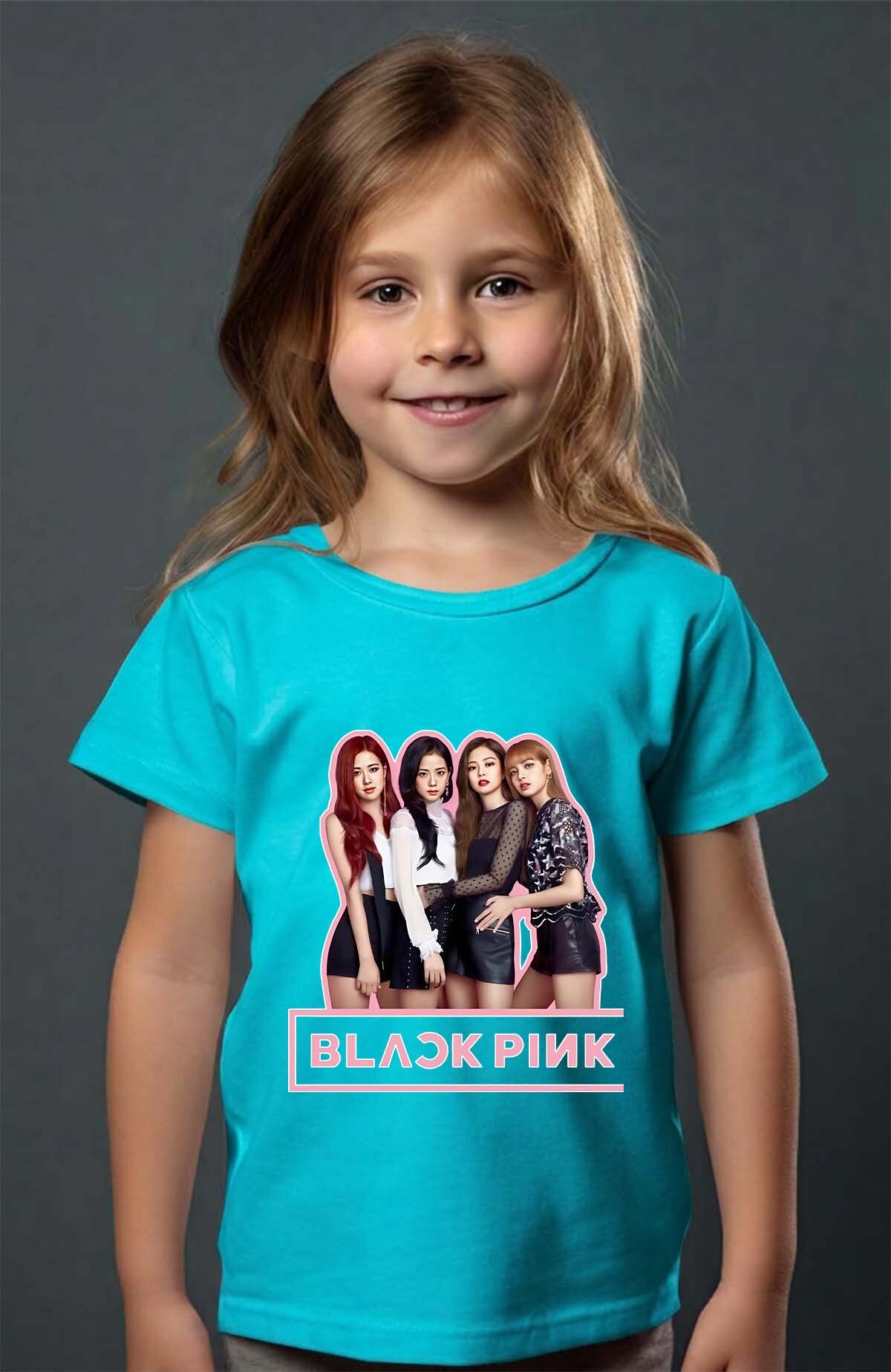 Grossiste I.A.L.D FRANCE - Black pink Girls fun - T-shirt Fille