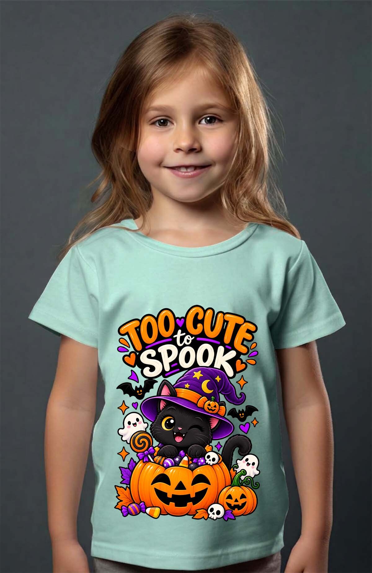 Mayorista I.A.L.D FRANCE - Trick Cat Halloween - Camiseta Niña