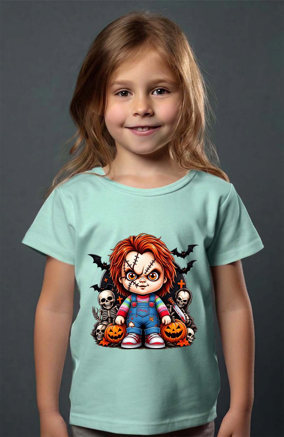 Grossiste I.A.L.D FRANCE - Chuky halloween - T-shirt Fille