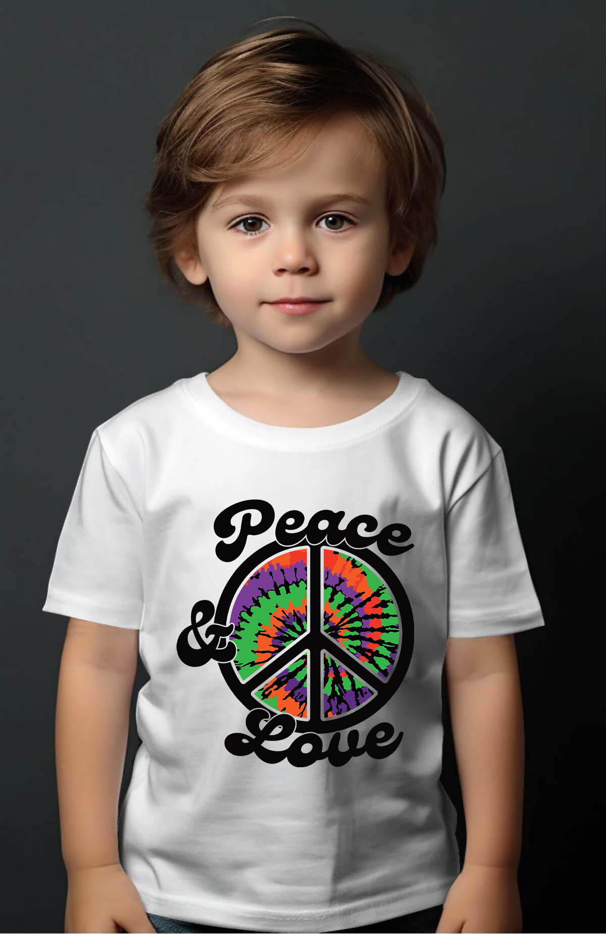 Mayorista I.A.L.D FRANCE - Paz y amor Hippie - Boy t -shirt