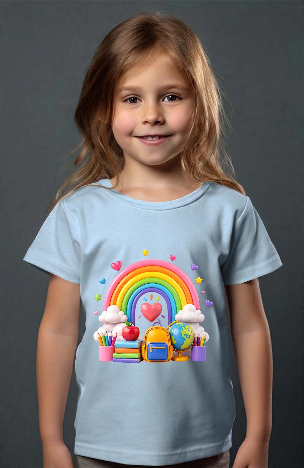 Grossiste I.A.L.D FRANCE - Rainbow  school - T-shirt Fille