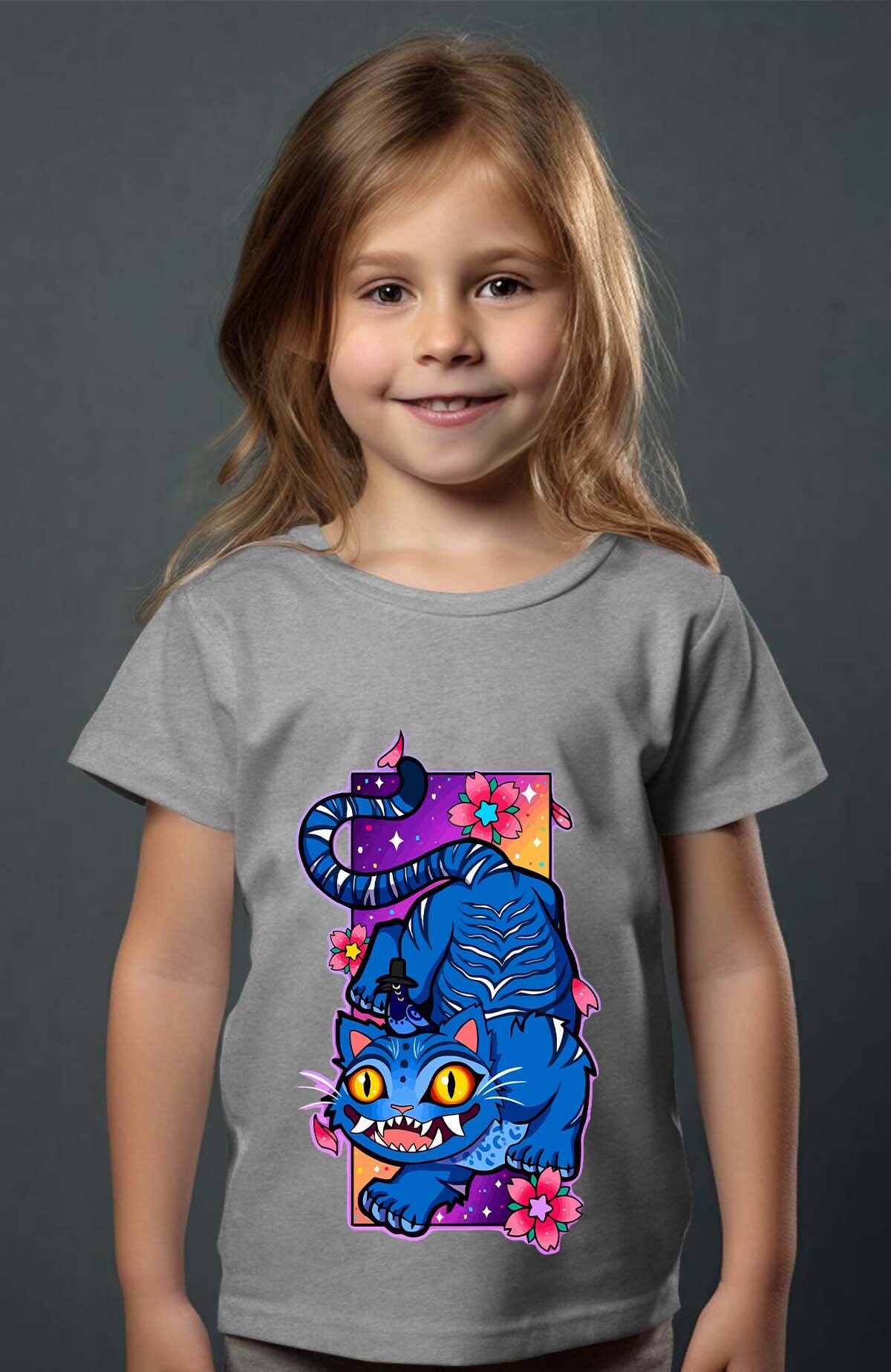 Grossiste I.A.L.D FRANCE - Cat Kpop flower - T-shirt Fille