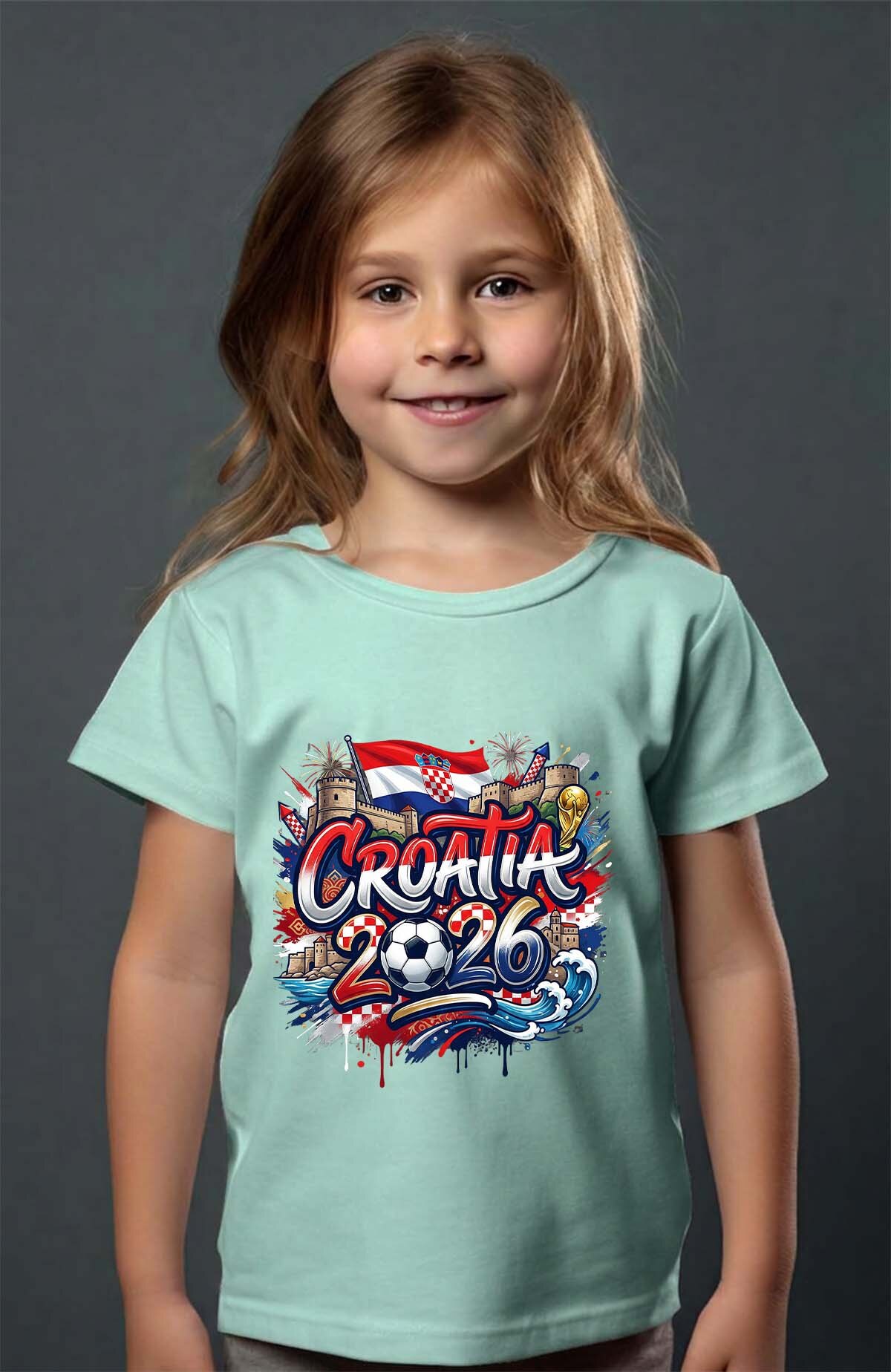 Grossiste I.A.L.D FRANCE - Cdm26 Croatia - T-shirt Fille