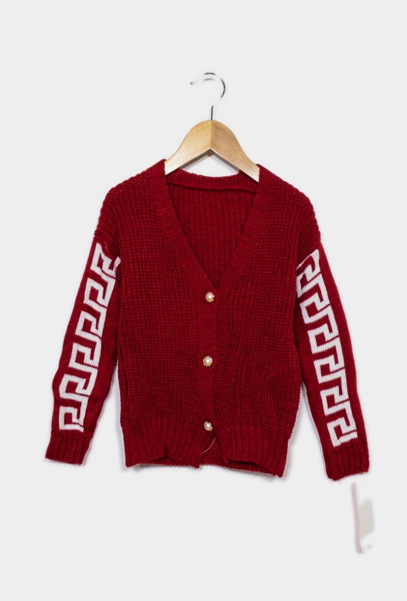 Grossista IDEAL OUTFIT - Gilet in maglia a manica lunga con chiusura a bottone
