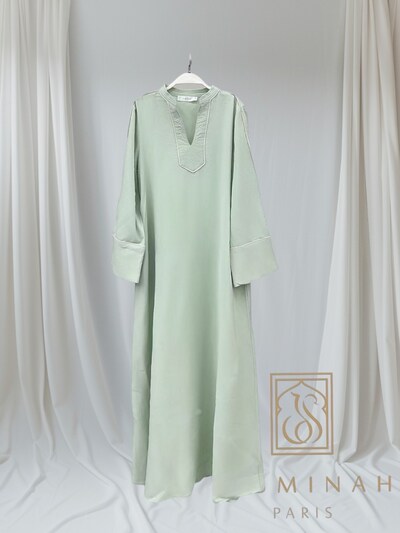 Großhändler Jasminah Paris - Abaya für Kinder aus Viskose-Leinen in Pastellfarben Großhändler Jasminah Paris - Abaya für Kinder aus Viskose-Leinen in Pastellfarben