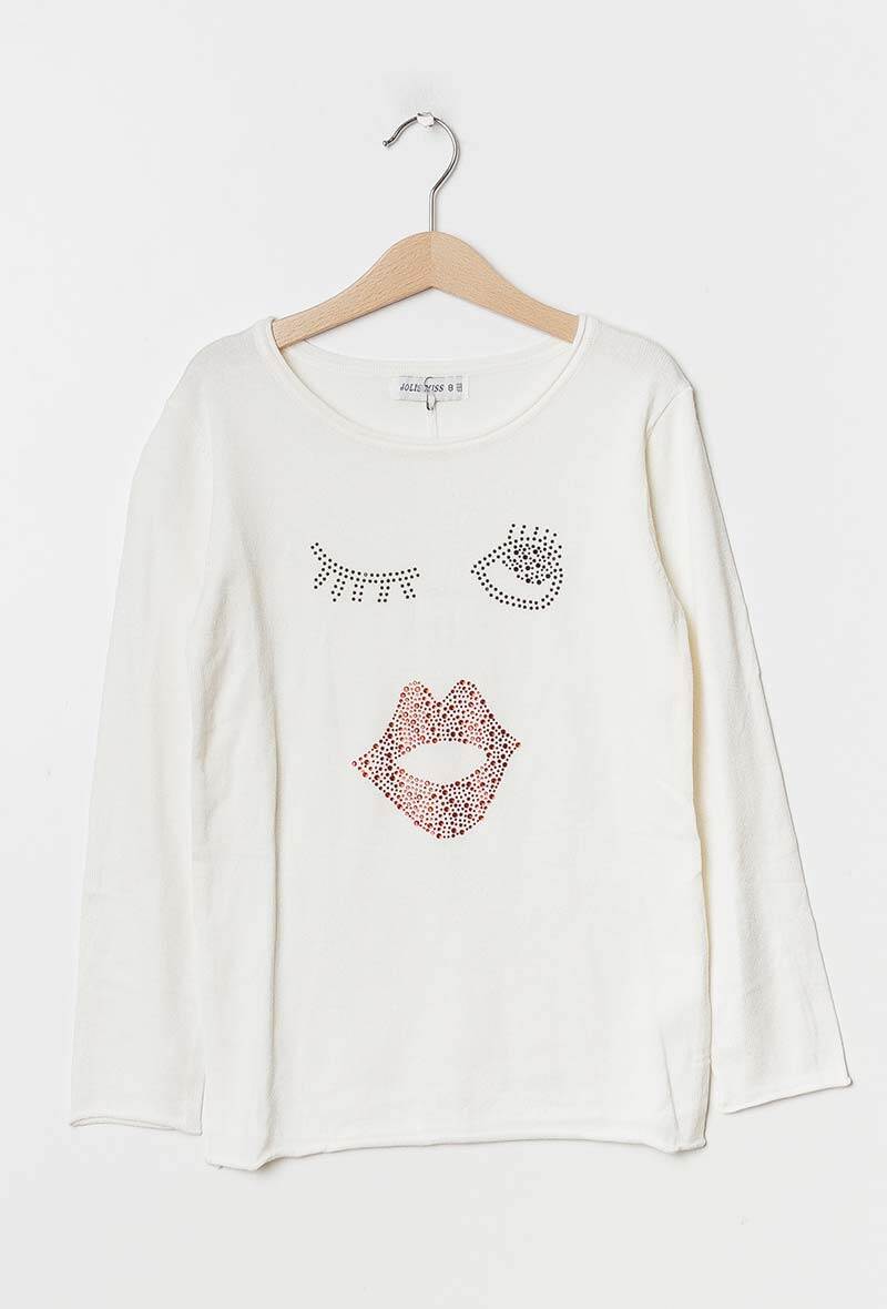 Grossiste Jolie Angel - Pull avec strass YUEX et LEVRE