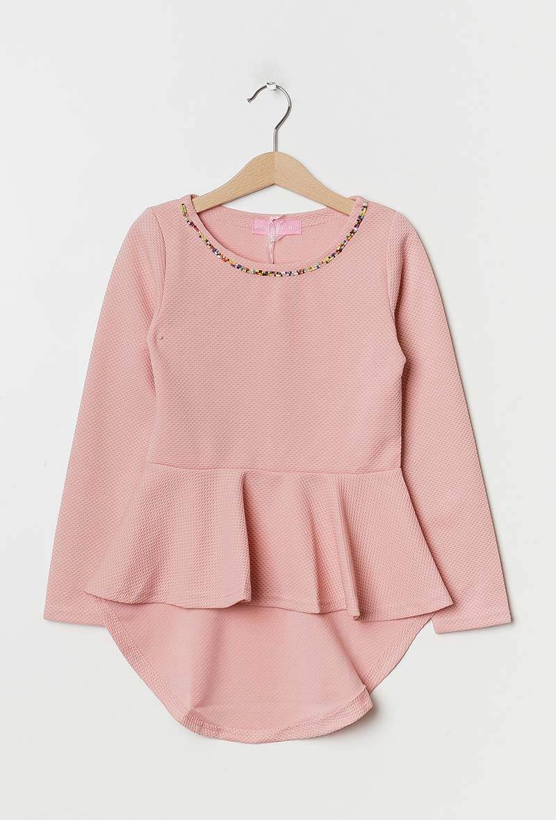 Grossiste Jolie Angel - Tunique avec perles multicolore à col