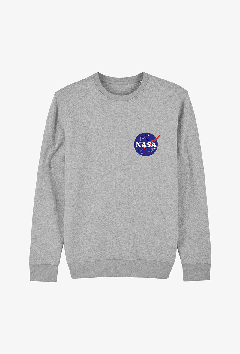 Grossiste Kapsul - Sweat Gris  - Nasa Bleu Cœur