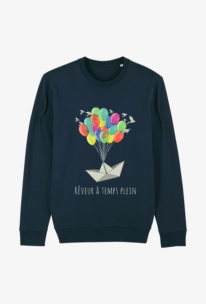 Grossiste Kapsul - Sweat enfant Marine - Rêveur à temps plein