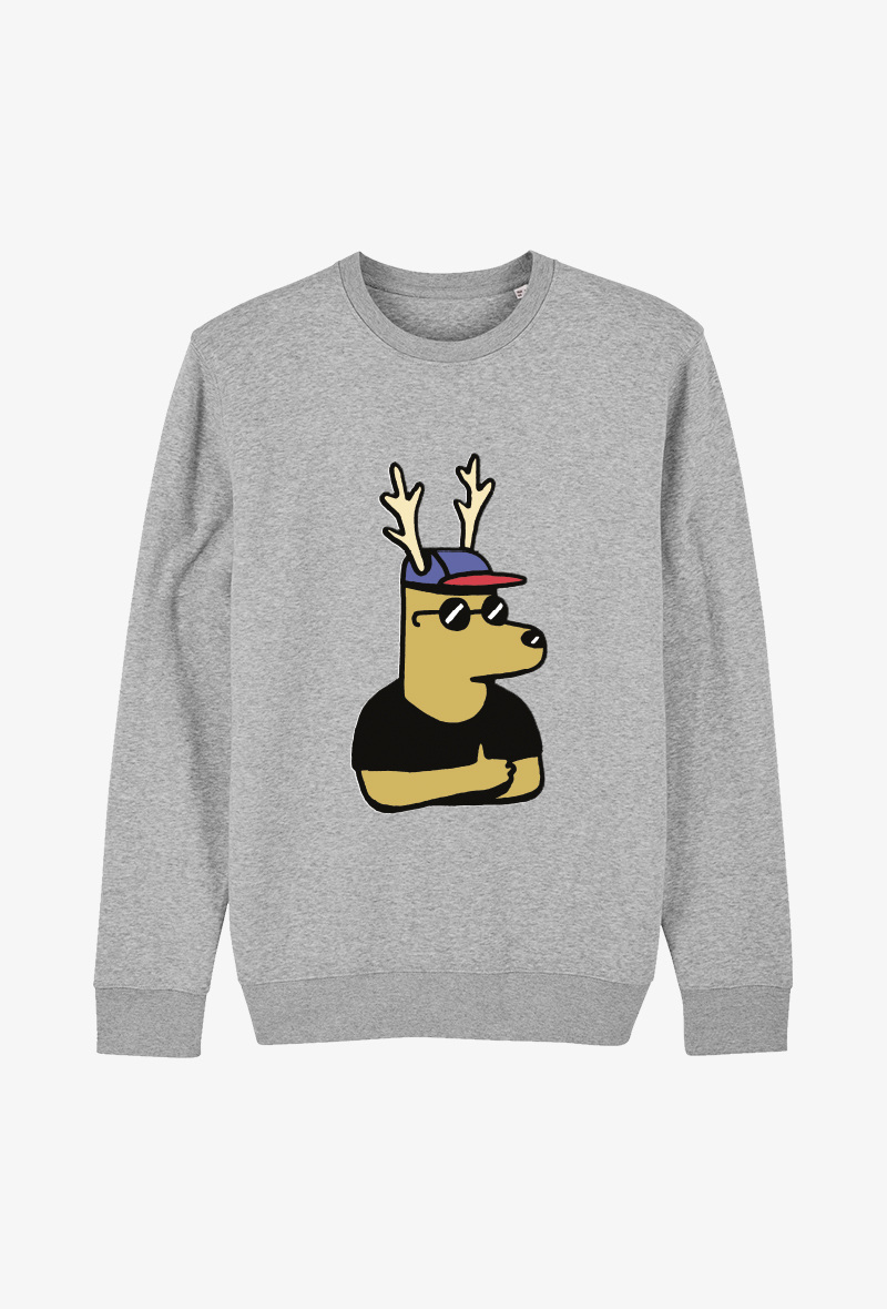 Grossiste Kapsul - Sweat enfant Gris - Cerf