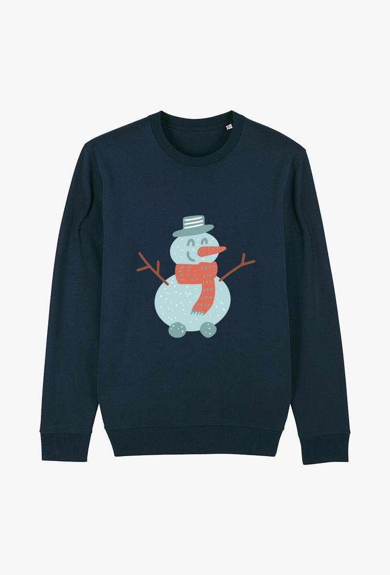 Grossiste Kapsul - Sweat enfant Marine - Bonhomme de neige